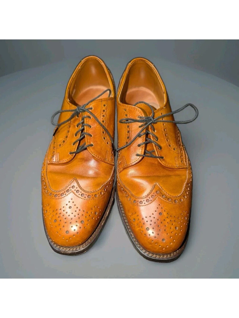 Allen Edmonds Ashland Dress Shoes Wingtip Brown Size 9 Leather